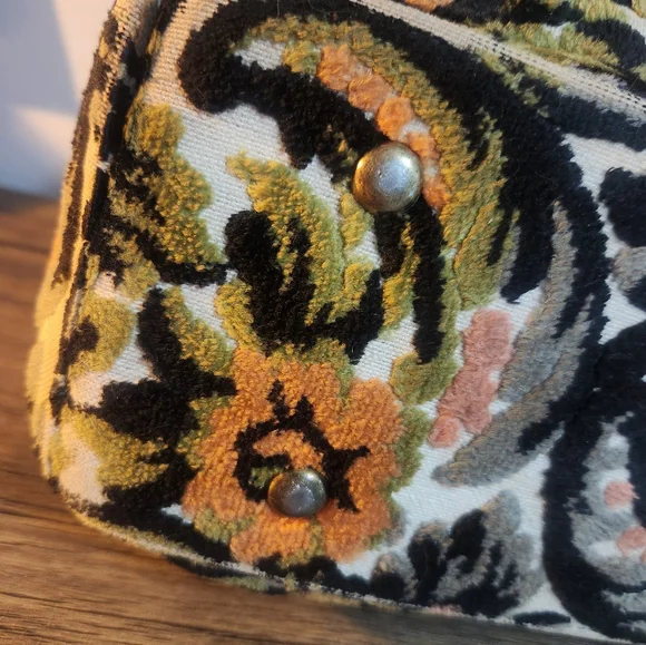 Vintage Mid-Centurt 1960s Floral Tapestry Carpet Bag Hand Bag Kadin-Style - Picture 5 of 14